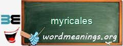WordMeaning blackboard for myricales